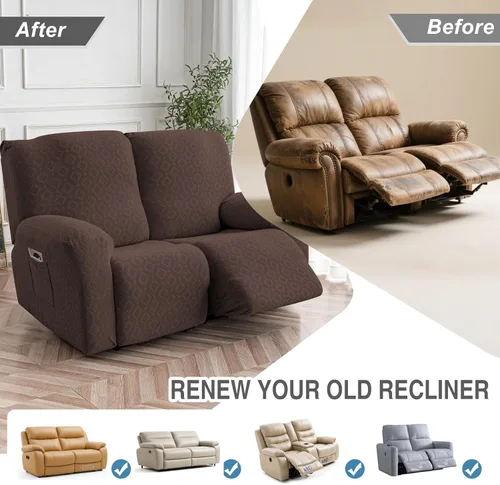 Vista 69 de Gennia Funda Impermeable para Silla Reclinable, Fundas Elásticas para Sofá Reclinable con Bolsillos, Fundas Lavables para Silla Reclinable Lazy Boy
