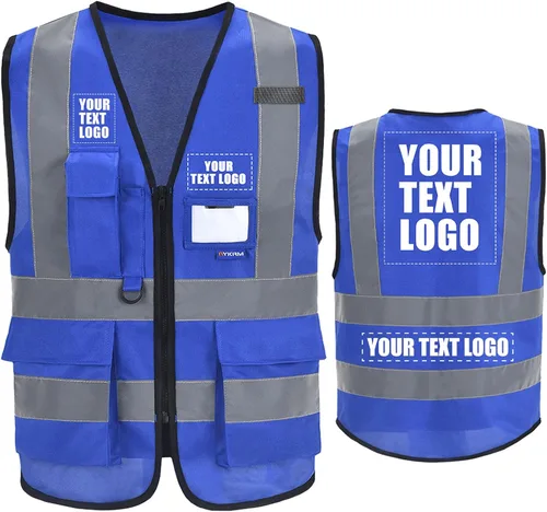 Vista 27 de A-SAFETY Chaleco de Seguridad Reflejante de Alta Visibilidad con Logo Personalizado (XS-8XL)