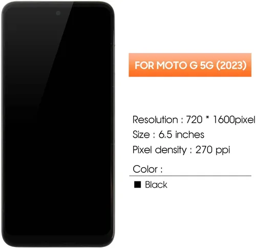 Vista 2 de Pantalla para Motorola Moto G 5G 2023 Reemplazo de pantalla para Moto XT2313 Pantalla LCD XT2313-6, XT2313-3 Pantalla táctil Digitalizador Asamblea