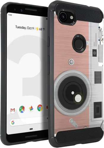 Vista 13 de CasesOnDeck - Funda compatible con Google Pixel 3A (2019) - Funda de TPU con patrón pictórico, flexible, delgada y elegante (astronauta)