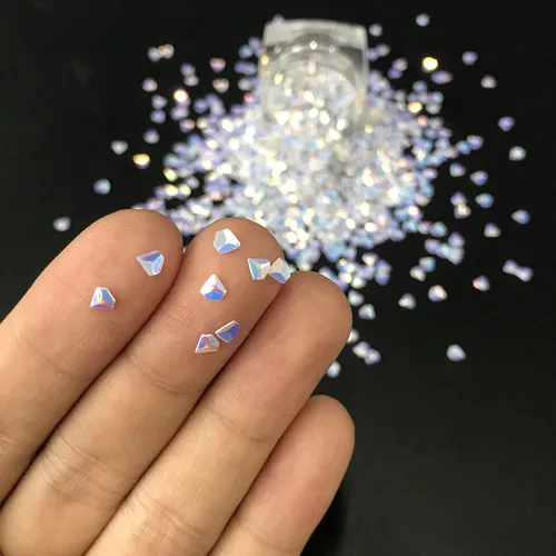 Vista 2 de PrettyG Paquete de 0.35 oz/paquete – Lentejuelas con purpurina en forma de diamante 3D de 0.118 pulgadas – Festival Rave Belleza Maquillaje Cara