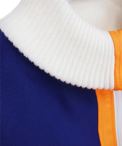 Vista 5 de MYCOS - Chaqueta y pantalones de anime naranja para niños y adultos, disfraz de Ninja Cosplay para cumpleaños, Halloween