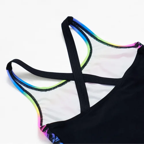 Vista 6 de Jimmy Bahamas Traje de baño para niñas, tankini de 2 piezas, parte superior halter con parte inferior