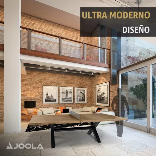 Vista 10 de JOOLA - Mesa de tenis de mesa para exteriores - Mesa de conferencia multiusos, mesa de comedor - Aspecto de madera y concreto, incluye set de red