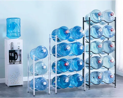 Vista 6 de Soporte para jarra de agua de 5 galones, estante de almacenamiento para botellas de agua, estante de soporte para contenedor de agua, organizador