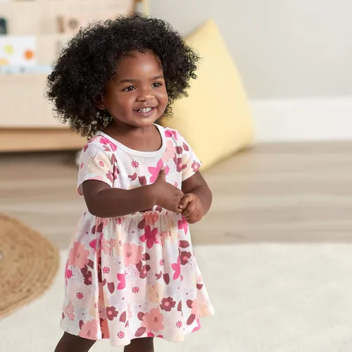 Vista 4 de Gerber baby-girls 3-piece Dress, Diaper Cover and Headband Set