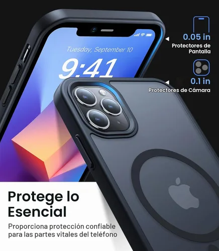 Vista 5 de Funda magnética fuerte para iPhone 11 Pro Max, [compatible con MagSafe] funda protectora a prueba de golpes para iPhone 11 Pro Max de 6.5 pulgadas