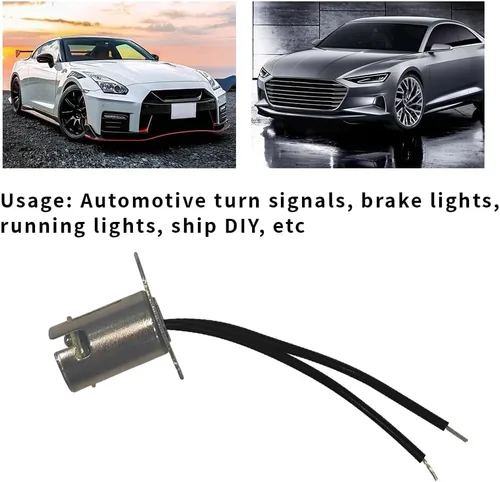 Vista 7 de BA15D - Enchufe de bombilla LED BA15D, 2 unidades, adaptador de enchufe de bombilla 1157 con conector de cable, enchufe de bombilla LED automotriz