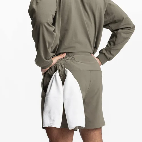 Vista 4 de Pantalones cortos deportivos para correr para hombre, 5 pulgadas, para entrenamiento, gimnasio, tenis, secado rápido, para entrenamiento activo