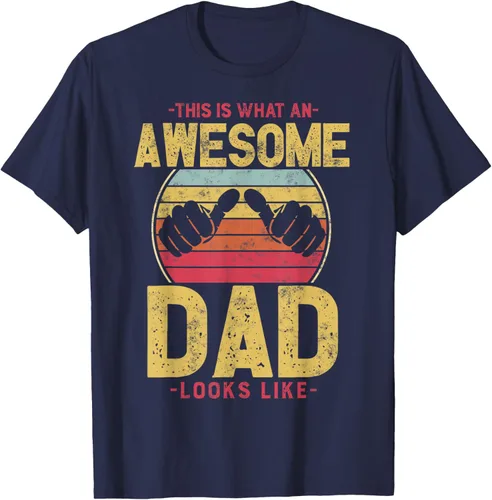 Vista 24 de This is what a awesome dad looks like T-Shirt, Negro