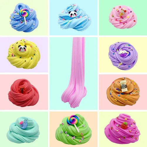 Vista 2 de Paquete de 14 kits de slime de mantequilla, suave y antiadherente, regalos de cumpleaños para niñas y niños, recuerdos de fiesta de Pascua