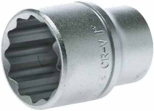 Vista 2 de Teng Tools Enchufe de cromo vanadio de 1 pulgada y 12 puntos SAE de 1/2 pulgada Herramienta mecánica Herramienta de mano - M120132-C