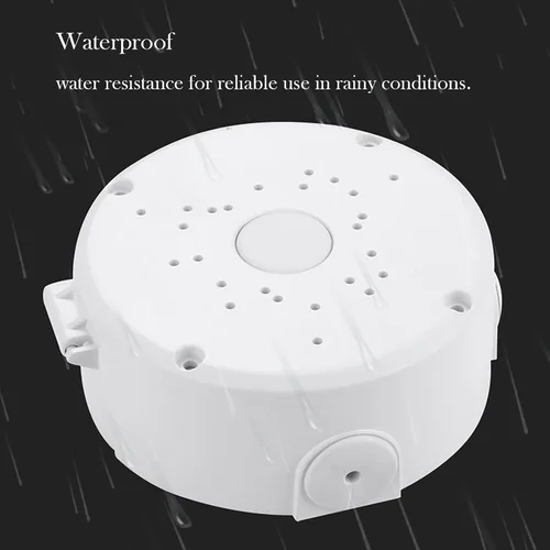 Vista 5 de Soporte universal para cámara de seguridad, soporte de caja de conexiones abatible, base de cámara IP de plástico impermeable, soporte de cable
