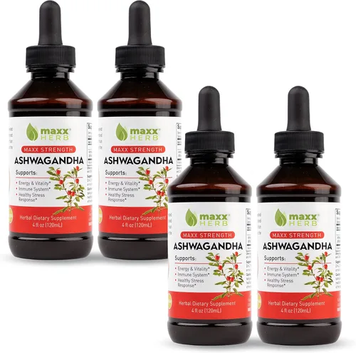 Vista 7 de Maxx Herb Extracto de Ashwagandha: la tintura líquida de máxima fuerza se absorbe mejor que las cápsulas o el polvo, para resistencia, memoria