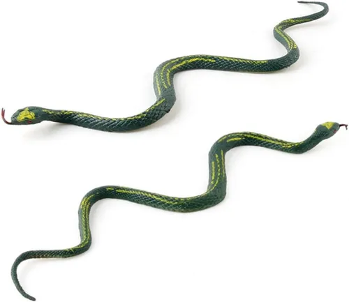 Vista 4 de Rubber Snake Realistic Snake Toy Rainforest Reptile for Party Favors Garden Props 12 Pcs