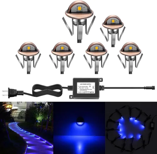 Vista 12 de Luz LED para escaleras, bajo voltaje, impermeable, IP65, para exteriores, 1-2/5 pulgadas, de madera empotrada, iluminación LED de terraza, patio