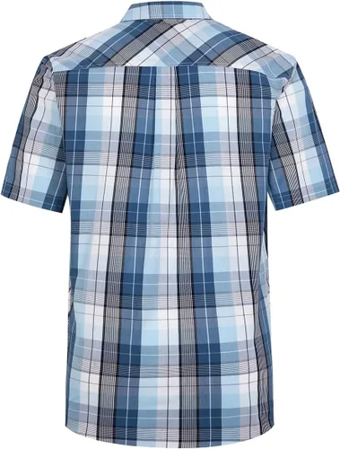 Vista 2 de JIAER Camisa de algodón con botones y manga corta para hombre