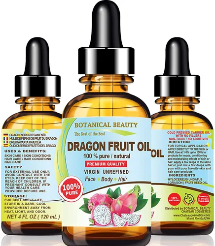 Vista 9 de Botanical Beauty - Aceite de semilla de fruta de dragón, 100% puro, natural, virgen, sin refinar, aceite portador prensado en frío, 0.5 onzas