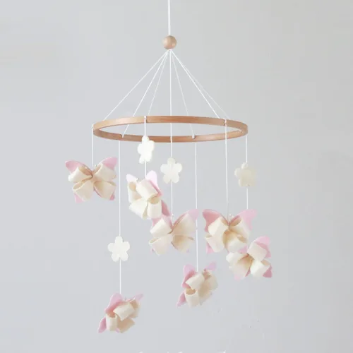 Vista 8 de Móvil neutral del bebé del arco iris del boho para la decoración móvil del cuarto de la cuna