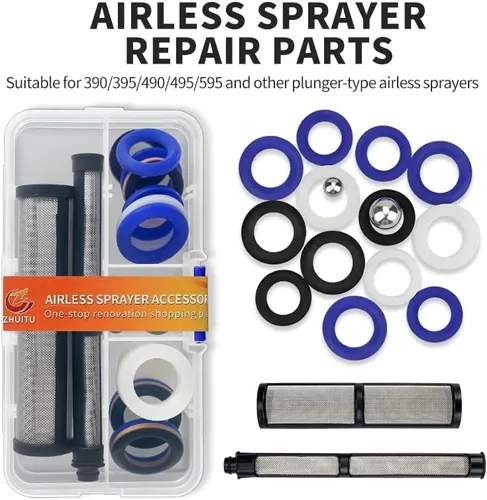 Vista 2 de 246385 246384 287032 Juego de filtros Kit de reemplazo de colector de bomba para Graco 390 395 490 495 495 595 3400 pulverizador, 244194 Kit