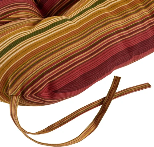 Vista 3 de Greendale Home Fashions Cojín para asiento y respaldo de exterior, 38 x 21 pulgadas, 1 unidad (paquete de 1), diseño de rayas canela