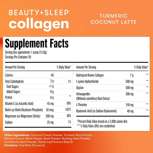 Vista 7 de Perfect Keto Beauty + Sleep - Proteína en polvo de péptidos de colágeno alimentados con hierba con ashwagandha, magnesio, biotina, ácido