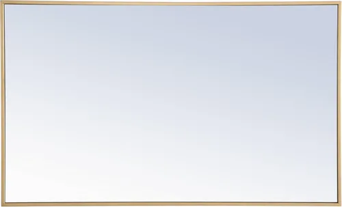 Vista 7 de Elegant Decor Monet - Espejo rectangular con marco de metal (40 x 24 pulgadas), color negro