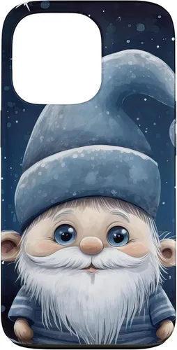 Vista 10 de iPhone 16 Funny Winter Gnome For Christmas Cute Xmas Snowflake Pattern Case