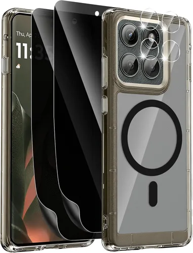 Vista 20 de Funda magnética para Motorola Edge 2026, con 2 protectores de pantalla de privacidad + 1 protector de lente de cámara, [no amarillento]
