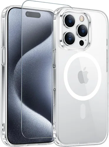 Vista 84 de Funda transparente para iPhone 11 con protector de pantalla, compatible con Magsafe, antiamarilleo, protección de grado militar, a prueba de golpes