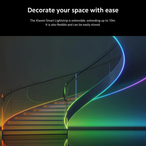 Vista 6 de Xiaomi Tira de luz inteligente (6.6 pies), compatible con Alexa, Google Assistant, aplicación Apple Homekit Home, compatible con WiFi