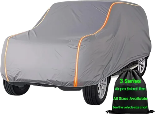Vista 19 de Funda impermeable para automóvil deportivo, súper ligera, para todo tipo de clima, resistente a los rayos UV y a los arañazos, con cremallera