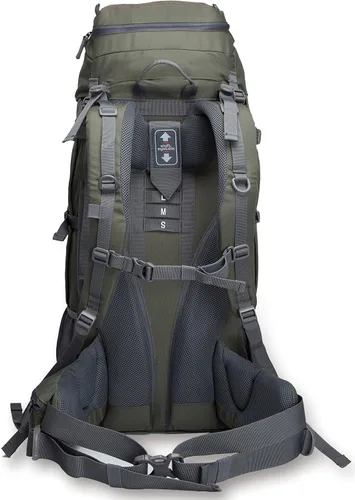Vista 2 de Mochila de senderismo ajustable 55L65L85L+20L para hombres y mujeres