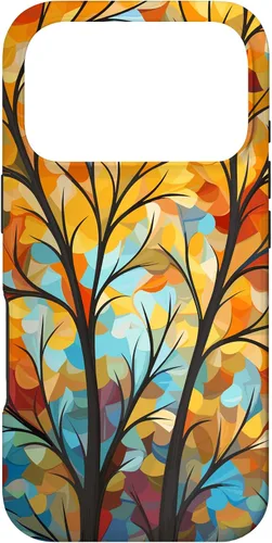 Vista 30 de Otoño y otoño, hojas coloridas, otoño color árbol caso para iPhone 16