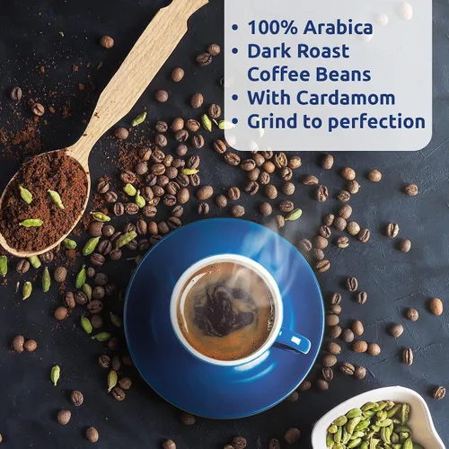 Vista 2 de Cafe Najjar clásico con cardamomo estilo turco, café molido, 1 libra (Líbano)