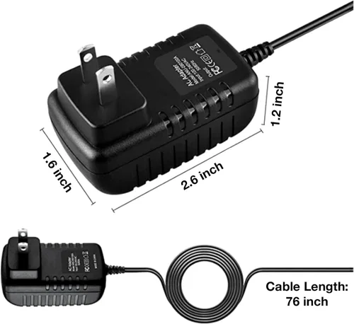 Vista 3 de Cargador de pared de 6.5 pies compatible con modelos 2011-2012 Roku HD 2500 HD 2500X 2500R Roku 2 HD 3000D, 3000X Roku 2 XD 3050 3050R Roku 2 XS