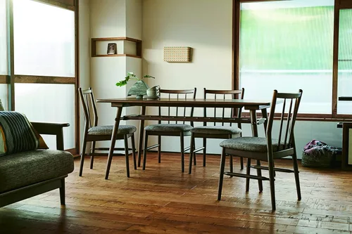 Vista 2 de Sakuraya Industrial DC-113N - Silla de comedor, color marrón moca, juego de 2