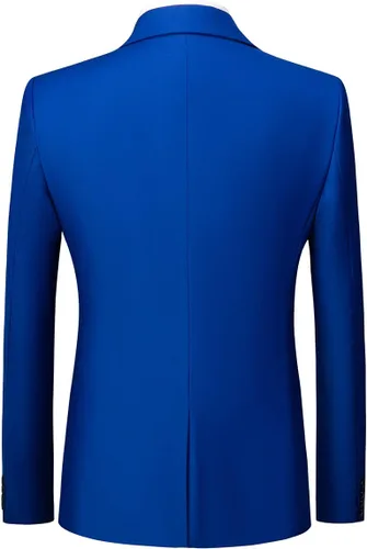 Vista 4 de Trajes de 2 piezas para hombre, traje de esmoquin ajustado para hombre, un botón, un solo botonadura, boda, casual, negocios, chaqueta, pantalones