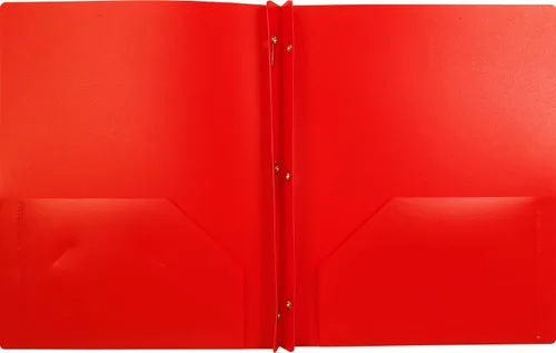 Vista 2 de Lion, fólder de plástico, doble, con sujetadores, 1 unidad, Rojo