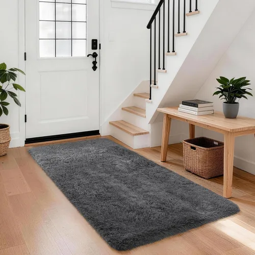 Vista 9 de Ophanie - Alfombras para sala de estar, antideslizante y suave, de felpa grandes y peludas para dormitorio, peludas para niños y niñas, decoración