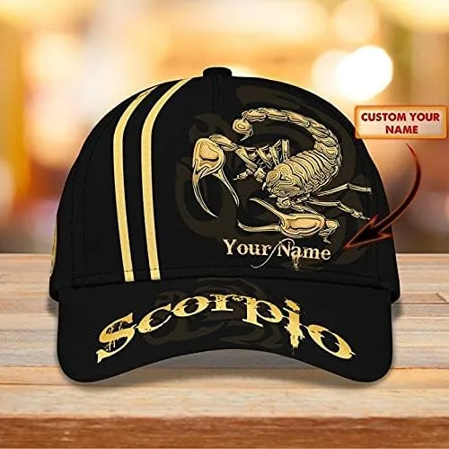 Vista 2 de SPCT 2 - Gorra de béisbol clásica con nombre personalizado de escorpio M Default