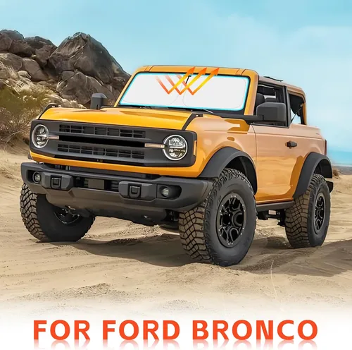 Vista 4 de Parasol para parabrisas de automóvil para bloquear los rayos UV, protector de visera solar, parasol para ventana delantera compatible con Bronco 2/4