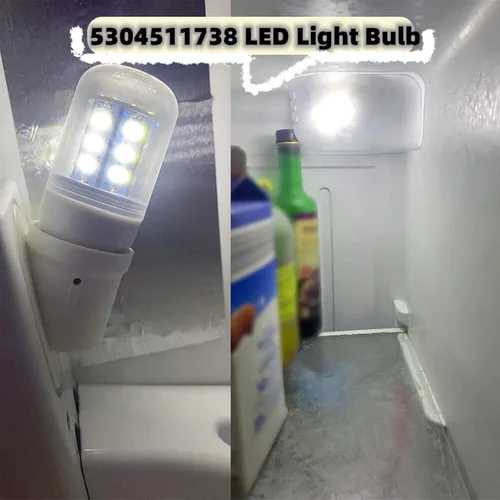 Vista 6 de Paquete de 2 bombillas LED de refrigerador 5304511738 de 3.5 W para Frigidaire Kenmore Kei D34l refrigerador, iluminación LED de repuesto KEID34L