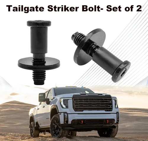 Vista 6 de 2 piezas de perno delantero de puerta trasera 38427, tuercas de repuesto # 11570162 compatibles con Chevy Silverado Escalade Avalanche Sierra