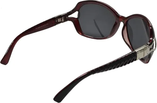 Vista 4 de Gafas de sol polarizadas de mariposa ovales con patillas de metal