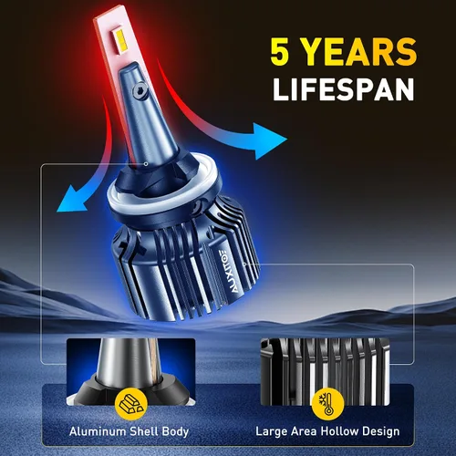 Vista 5 de AUXITO Bombillas LED antiniebla 880/899/893, 3000 K, amarillo dorado, 18000 lm, kit de luces antiniebla ámbar 1000% más brillantes, repuesto OEM 1:1
