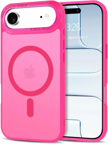 Vista 38 de Anuck - Funda magnética para iPhone 11 compatible con MagSafe, carcasa trasera mate translúcida dura, borde de TPU, delgada, resistente a impactos