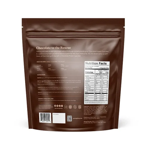 Vista 2 de ProDough High Protein - Mezcla para magdalenas sin gluten, baja en carbohidratos, 13g de proteína por magdalena, sin azúcares añadidos, apta