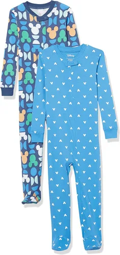 Vista 47 de Amazon Essentials Disney Marvel Star Wars - Pijama unisex de algodón con pies para bebés y niños pequeños, paquete múltiple