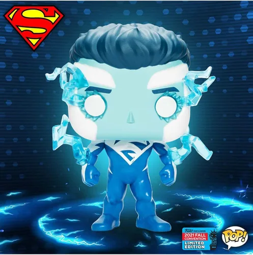 Vista 6 de Funko Superman Blue Pop! Figura de vinilo - Convención 2021 exclusiva